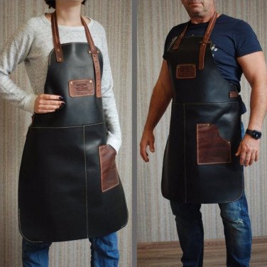 Фартух Шкіряний Professional black leather