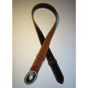 Кожаный ремень под джинсы Вelt Doubles Brown Leather