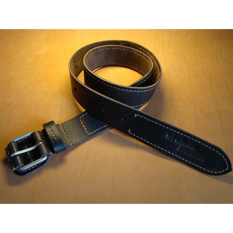 Кожаный ремень классический Flap Brown Leather