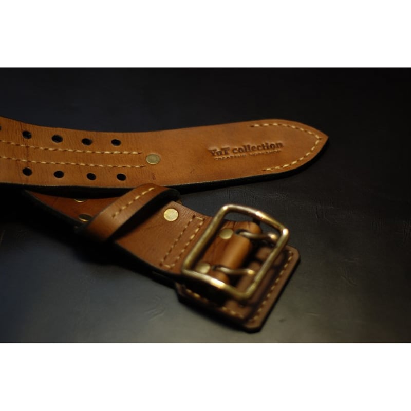 Чоловічий шкіряний ремінь Double Vintage Brown Leather
