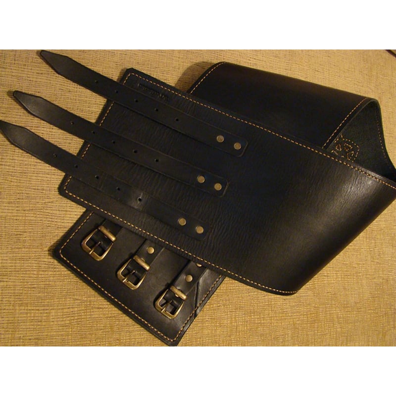 Кожаный ремень ручной работы Triple Cheres Black Leather
