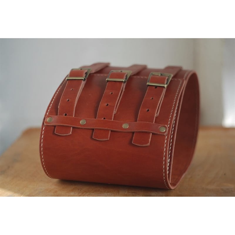 Шкіряний ремінь ручної роботи Wide Cheres Red Leather