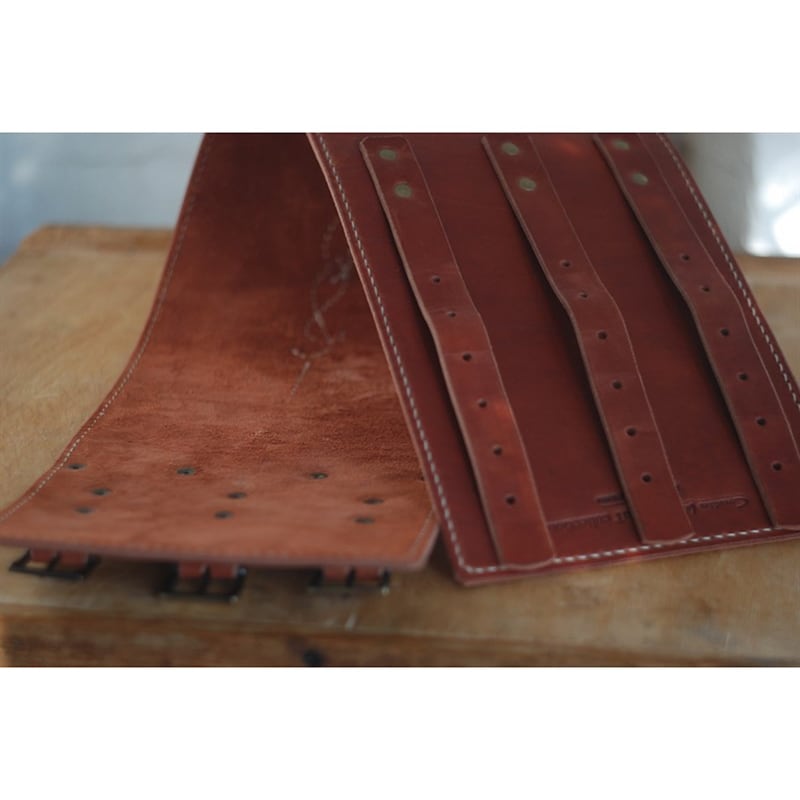 Шкіряний ремінь ручної роботи Wide Cheres Red Leather