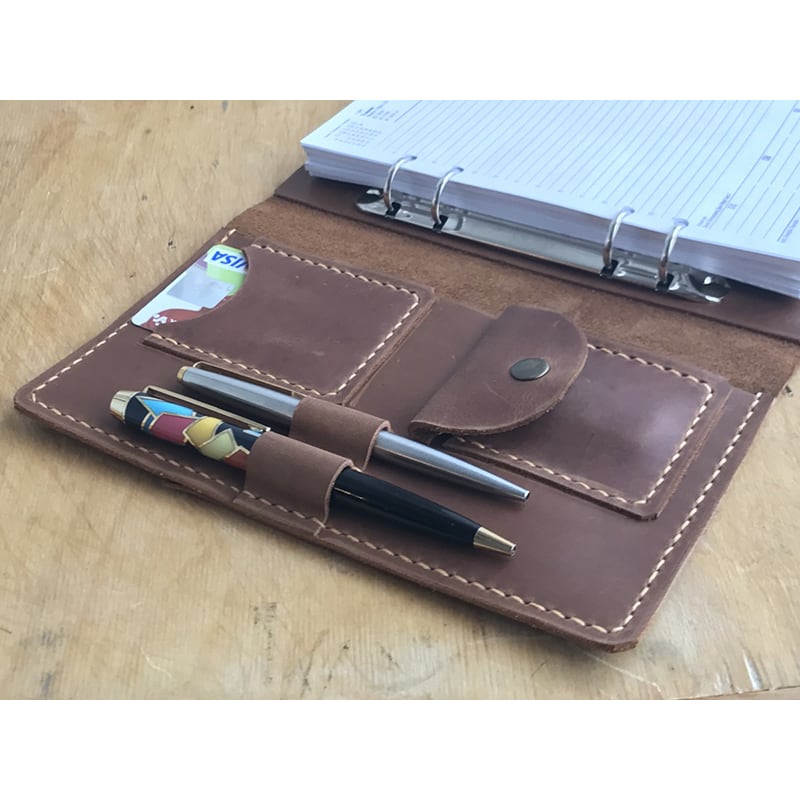 Шкіряний блокнот на кільцях Arlington brown leather