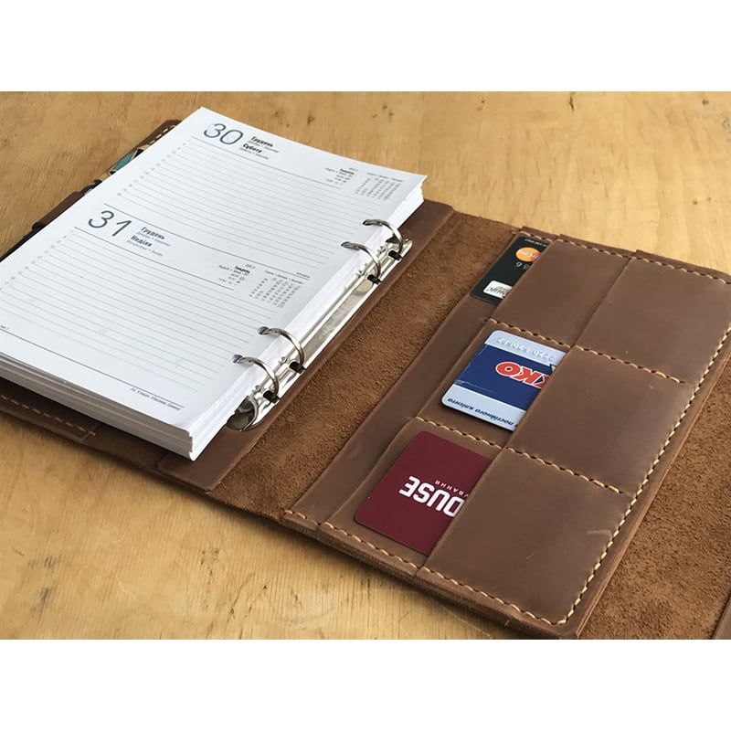 Шкіряний блокнот на кільцях Arlington brown leather