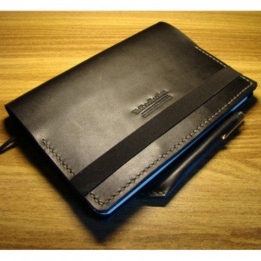 Кожаный блокнот-папка Houston black leather