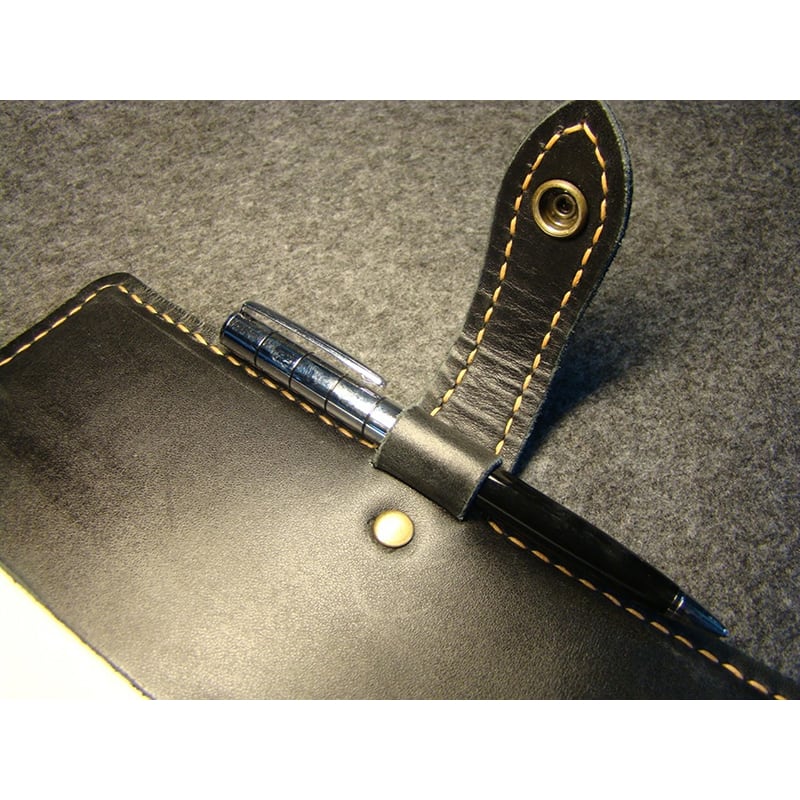 шкіряна Обкладинка на блокнот А5 Frisco black leather
