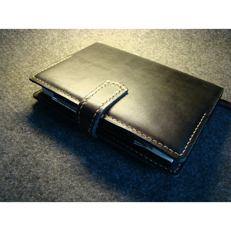 шкіряна Обкладинка на блокнот А5 Frisco black leather
