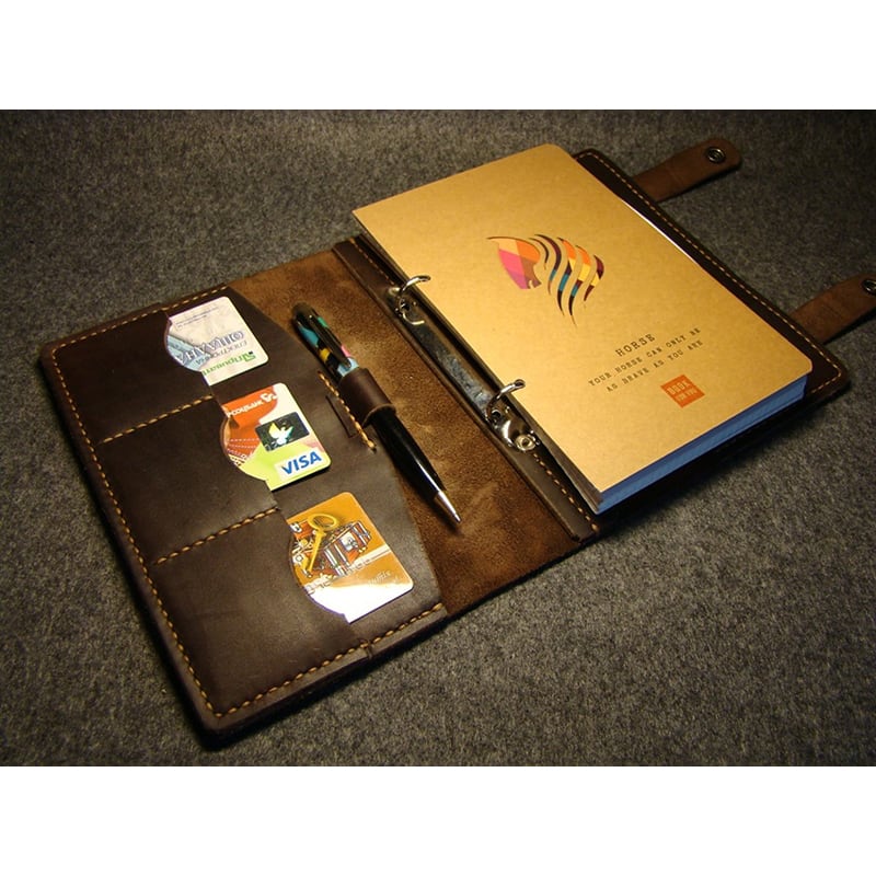 Шкіряний блокнот Mission brown leather