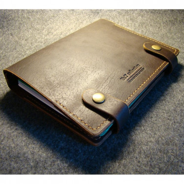 Кожаный блокнот ежедневник А5 Temple brown leather