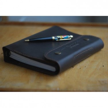 Кожаный блокнот А5 Atascocita black leather