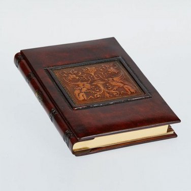 Кожаный блокнот Florentine Dragon brown leather