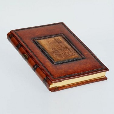 Кожаный блокнот handmade мужской Palazzo Vecchio brown leather