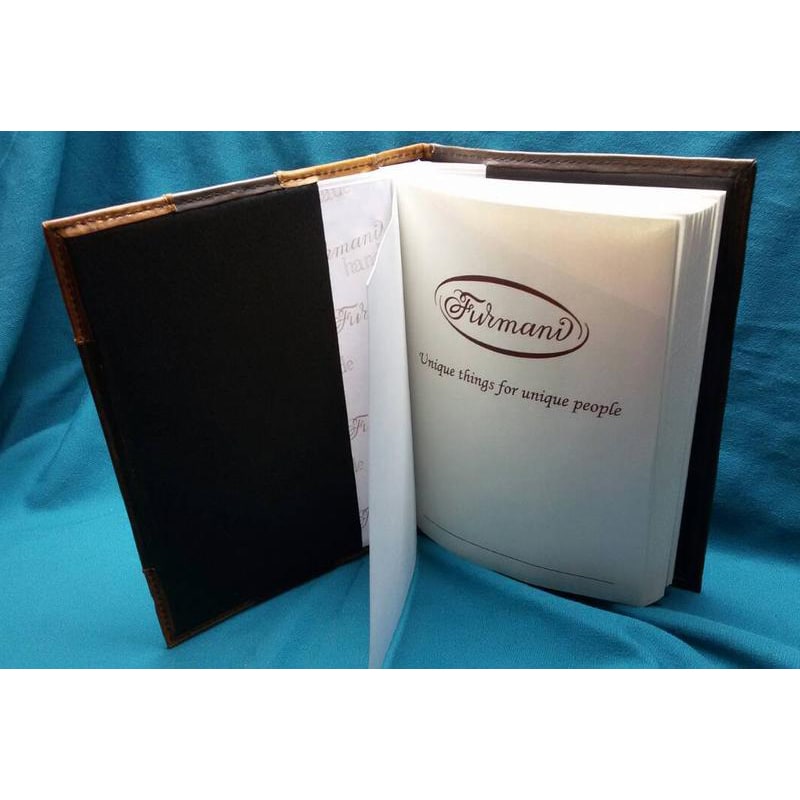 Блокнот шкіряний чоловічий Пуффендуй brown leather