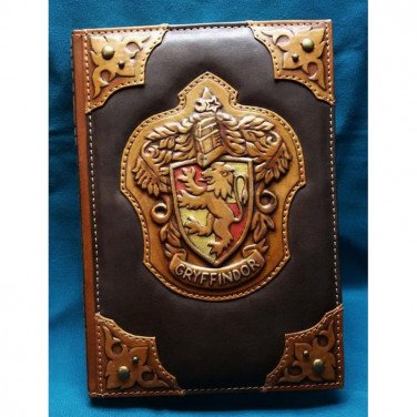 Блокнот в кожаном переплете мужской Гриффиндор brown leather