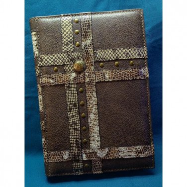 Ежедневник в кожаной обложке Python brown leather