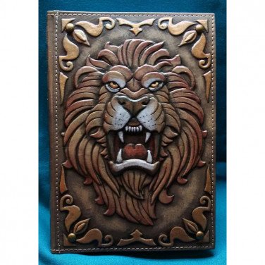 Ежедневник в кожаной обложке Лев brown leather