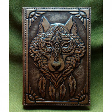 Кожаный блокнот ручной работы Стая brown leather
