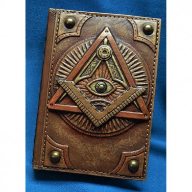 Блокнот в шкіряній палітурці Око Гора brown leather