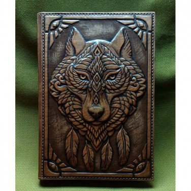 Кожаный блокнот ручной работы Стая brown leather