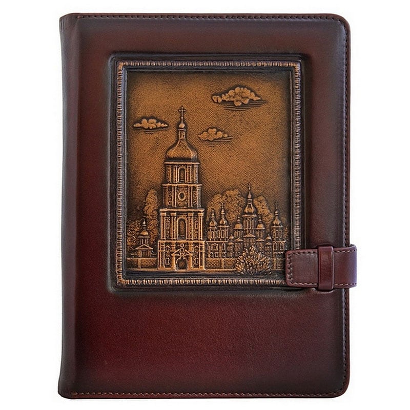 Кожаный блокнот St. Sophia brown leather 