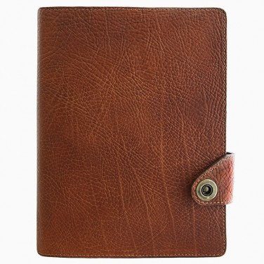 Кожаный блокнот Compact brown leather