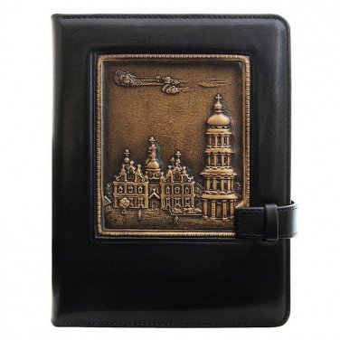Ежедневник в кожаном переплете Lavra black leather