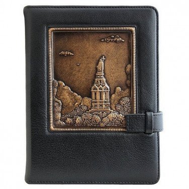 Кожаный блокнот Park Vladimirskaya Gorka black leather