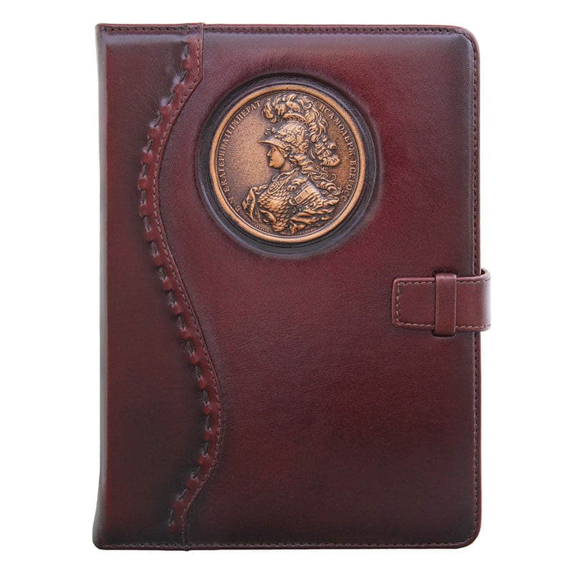 Кожаный блокнот Empress Catherine brown leather