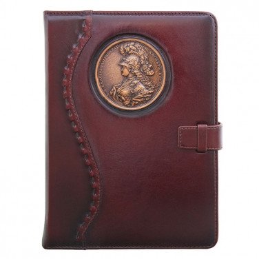 Шкіряний блокнот Empress Catherine brown leather