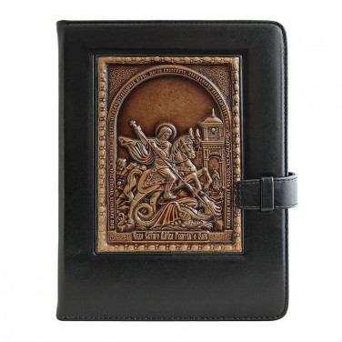 Ежедневник в кожаном переплете St. Georg black leather
