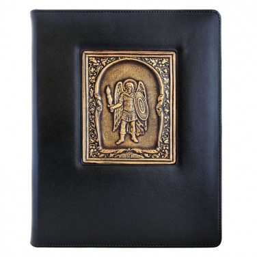 Ежедневник в кожаном переплете St. Michael black leather