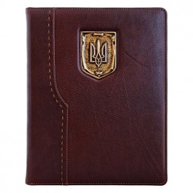 Кожаный блокнот Erbe Ukraine brown leather