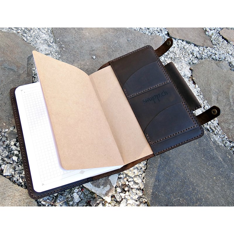 Щоденник у шкіряній обкладинці Americano brown leather