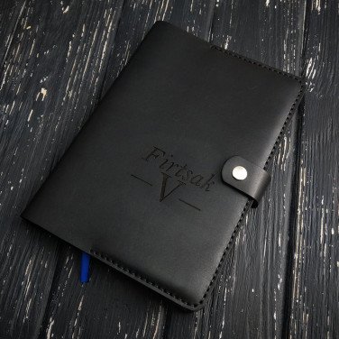 Ежедневник в кожаной обложке Рattern black leather