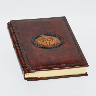 Блокнот в кожаном переплете Angel brown leather