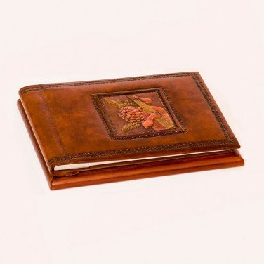 Блокнот в кожаном переплете Angel Rosso brown leather