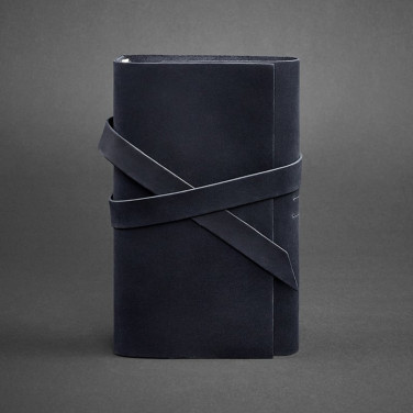 Кожаный блокнот handmade мужской Diary Dark Blue Leather