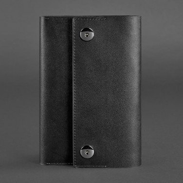 Блокнот в кожаной обложке Soft Book Graphite black leather