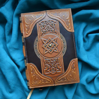 Кожаный блокнот Кельтская Магия brown leather