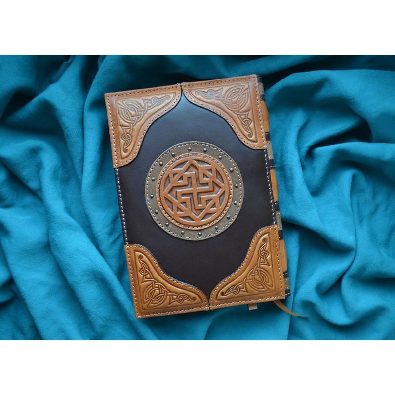 Шкіряний блокнот Кельтська Магія brown leather