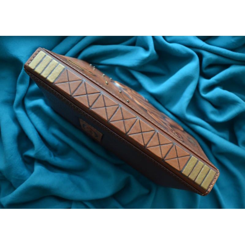 Шкіряний блокнот Lion brown leather
