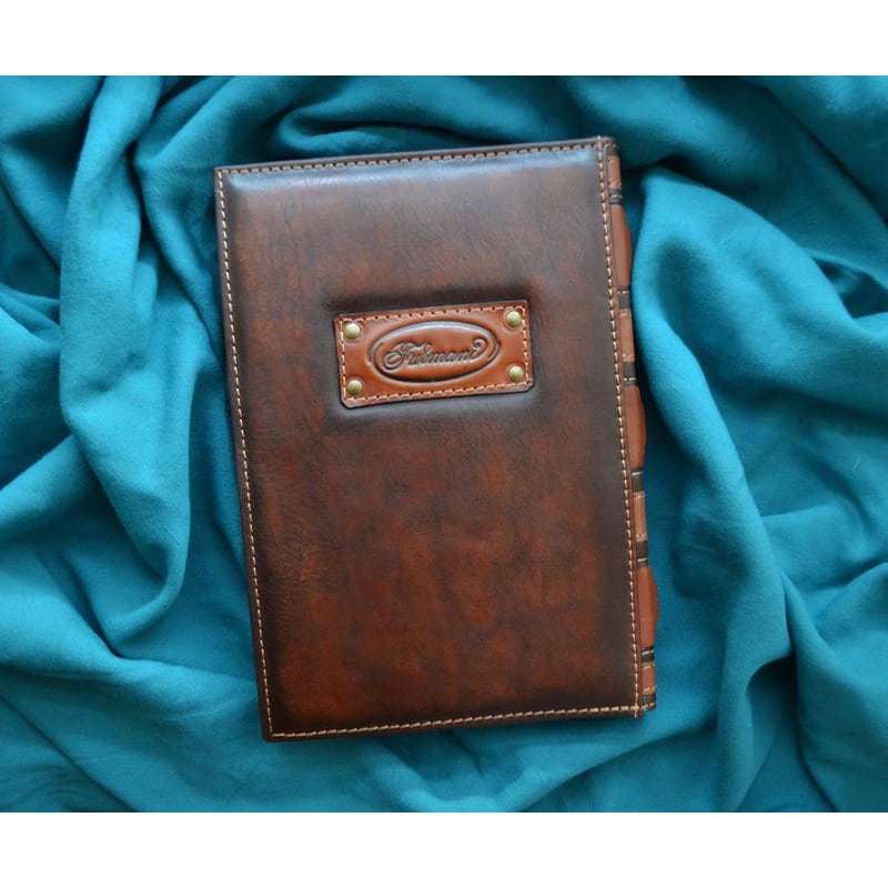 Блокнот в кожаной обложке Steampunk brown leather