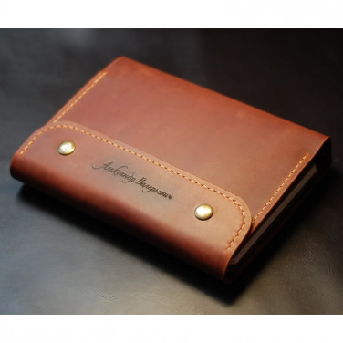 Кожаный блокнот А5 на кольцах Organizer brown leather