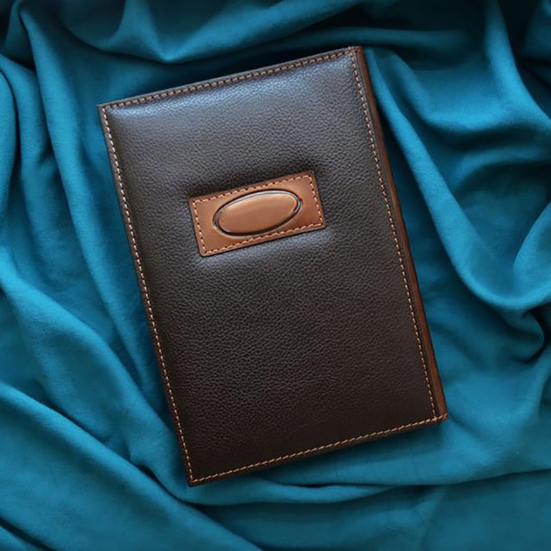 Блокнот в кожаной обложке White Rabbit brown leather