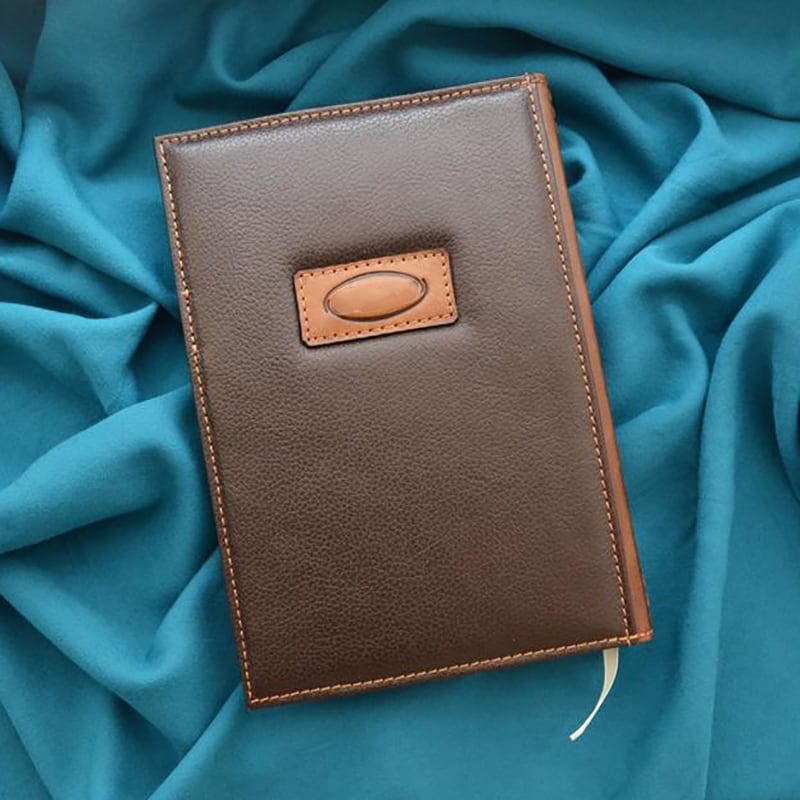 Блокнот в шкіряній палітурці Libra Zodiac brown leather