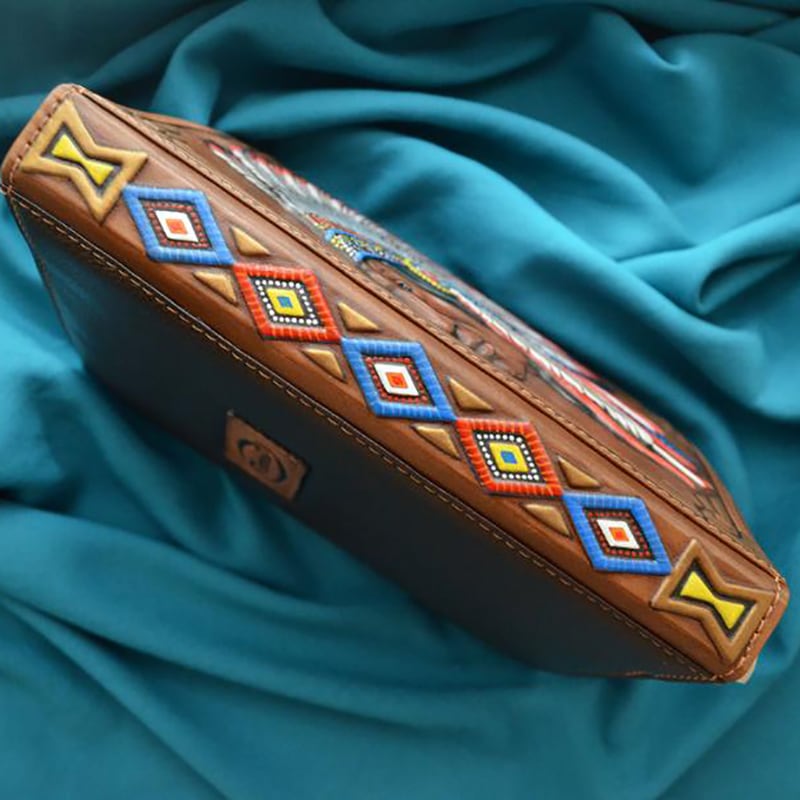 Блокнот в кожаной обложке Red Indian brown leather