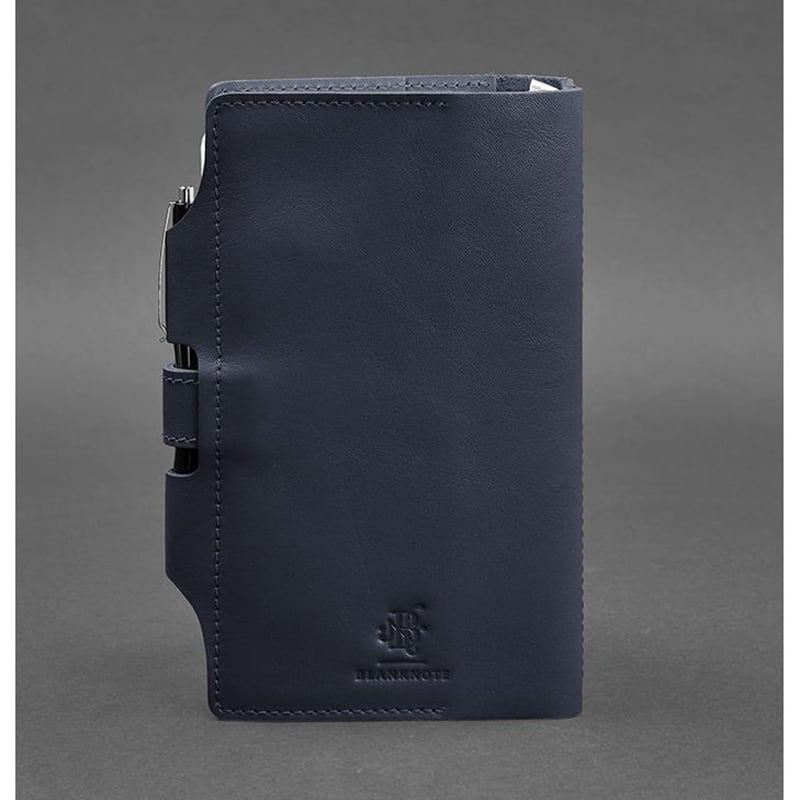 Блокнот в кожаной обложке SoftBook Navy Blue Leather