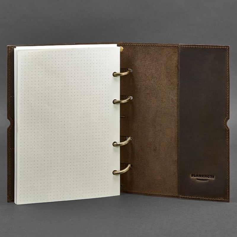 Блокнот в кожаной обложке Dark Сhocolate Brown Leather
