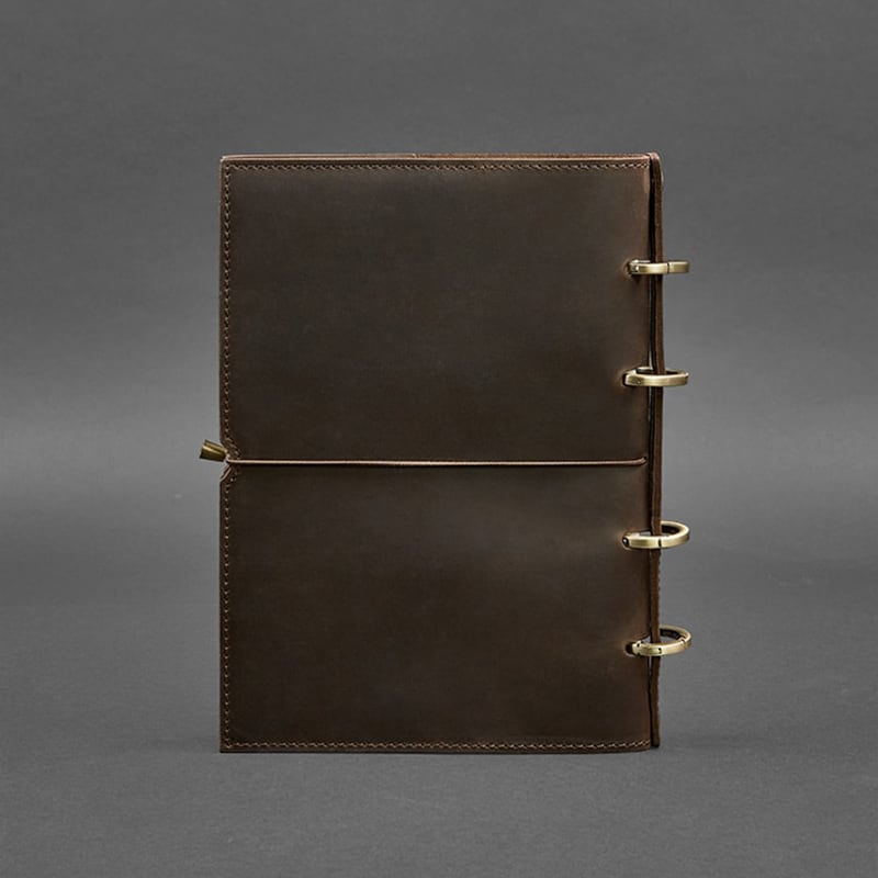 Блокнот в кожаной обложке Dark Сhocolate Brown Leather